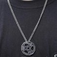 thumbnail image 4 of Steering Wheel Necklace Silver Color Stainless Steel Finely Polished Mens Pendant Necklace for Party Travel Birthday, 4 of 5