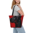 thumbnail image 2 of Balery Black Dog Red Background Bolsa de Hombro con Diseño, Bolsa Grande y Duradera, Bolsa Versátil para Compras, 2 of 6