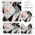 thumbnail image 2 of 4 Pcs Shower Curtain, Pink Silver Abstract 3 Pieces Shower Curtain with Non-Slip Rugs, Toilet Lid Cover andBath Mat, Bathroom Sets Decorations 72" x 72", 2 of 6