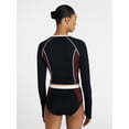 thumbnail image 3 of Ozark Trail Women's and Women's Plus Size Rash Guard Swim Top with Long Sleeves, Size XS-3X, 3 of 5