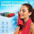 thumbnail image 3 of Cooling Towels for Neck and Face Soft Breathable Microfiber Sports Gym Sweat Towel with Carabiner for Golf Yoga Running Camping Golf Gym Workout, 3 of 14
