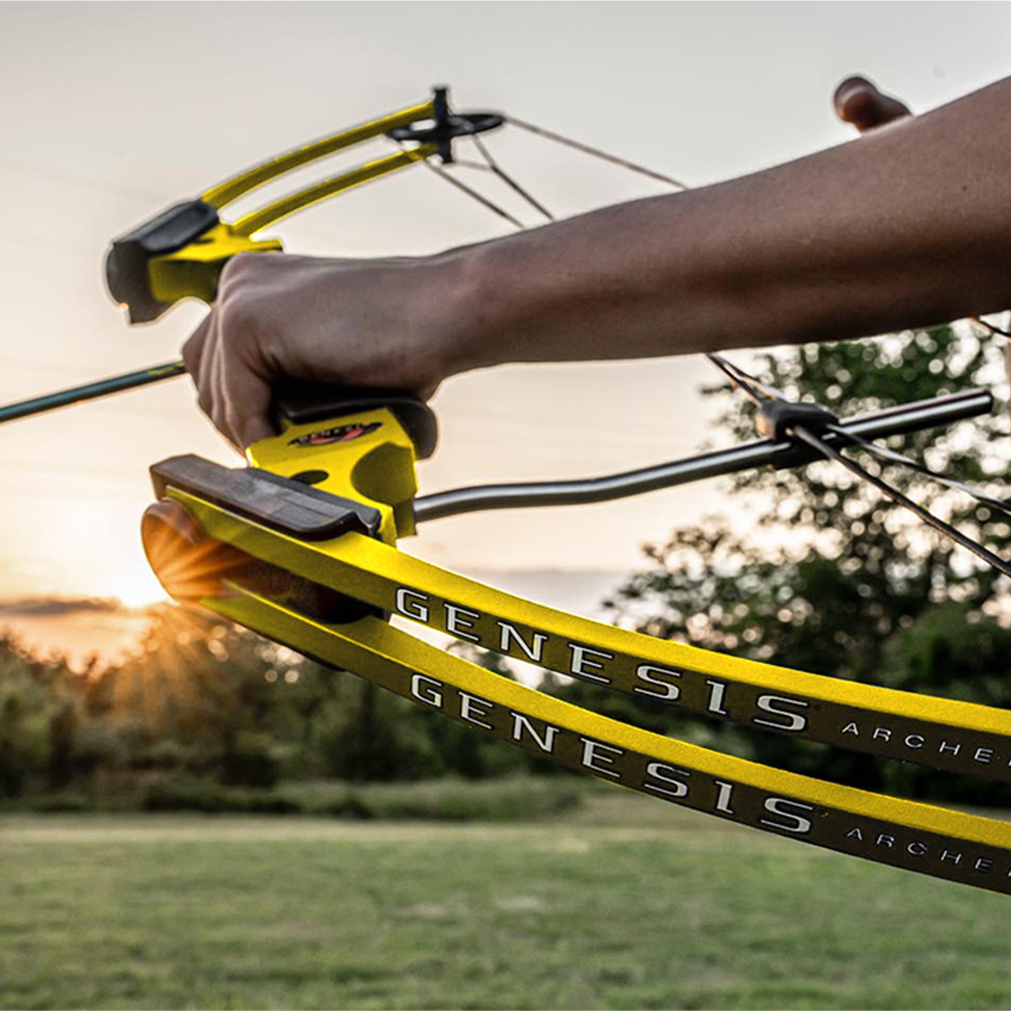 Genesis Archery Left-Handed Compound Bow Archery Kit, Yellow (2 Pack)