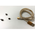 thumbnail image 2 of Charging Cable Phone Braided Detachable Cord rotating charging cable USB 360 Degree Rotating Cable, Gold, Cable, 3pcs Connector, 2 of 2