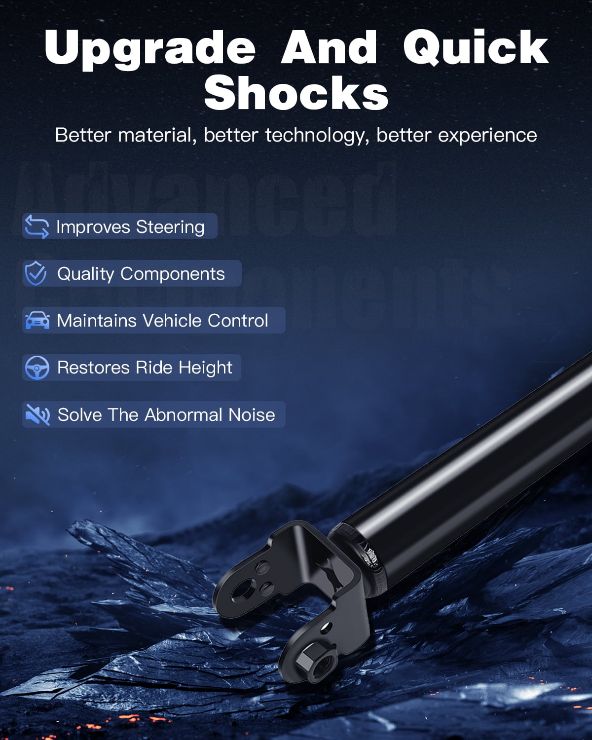 ECCPP Rear Set Absorber Shocks Struts Compatible Fit for 2004 2005 2006 2007 2008 for Nissan Maxima 344450 5600