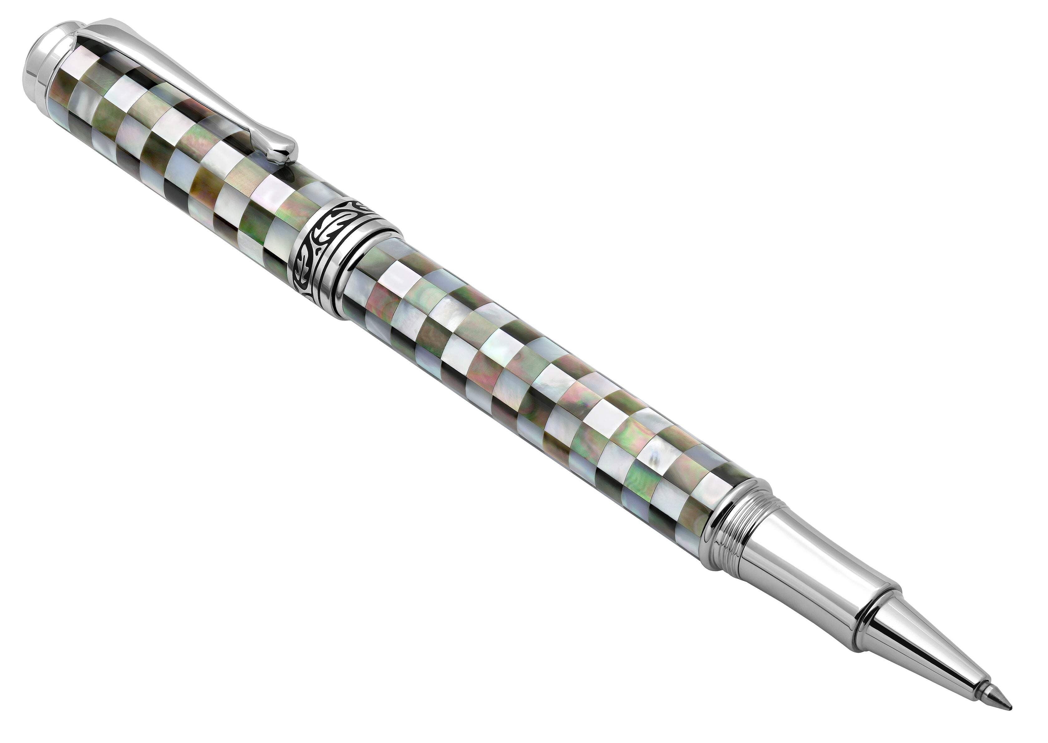 Xezo Xezo Maestro® Jubilee Classic of The Ocean Rollerball Pen - Black  White Mother of Pearl