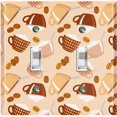 thumbnail image 1 of Metal Light Switch Plate Cover Latte Coffee Beans Brown COF010, 1 of 14