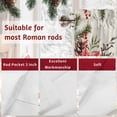 thumbnail image 7 of Merry Christmas Valances for Windows, 42 x 18in, Red White Flowers Green Leaf Vintage Linen Rod Pocket Kitchen Valance Curtain Light Filtering Window Treatments for Living Room Bedroom, 1 Panel, 7 of 7