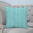 thumbnail image 4 of 16x16 Pillow Covers Set of 2, Teal Blue Striped Square Throw Pillow Covers for Couch/Sofa/Living Room, Farmhouse Stripes Modern Vintage Decorative Soft Pillowcases for Couch Throw Pillows, 4 of 7