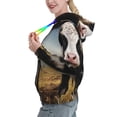 thumbnail image 2 of Daiia Cute Prairie Cow Pattern Women's Fashion Hoodies & Sweatshirts with Kangaroo Pocket Hooded Sweatshirt with Eye-catching Drawstrings-Medium, 2 of 7