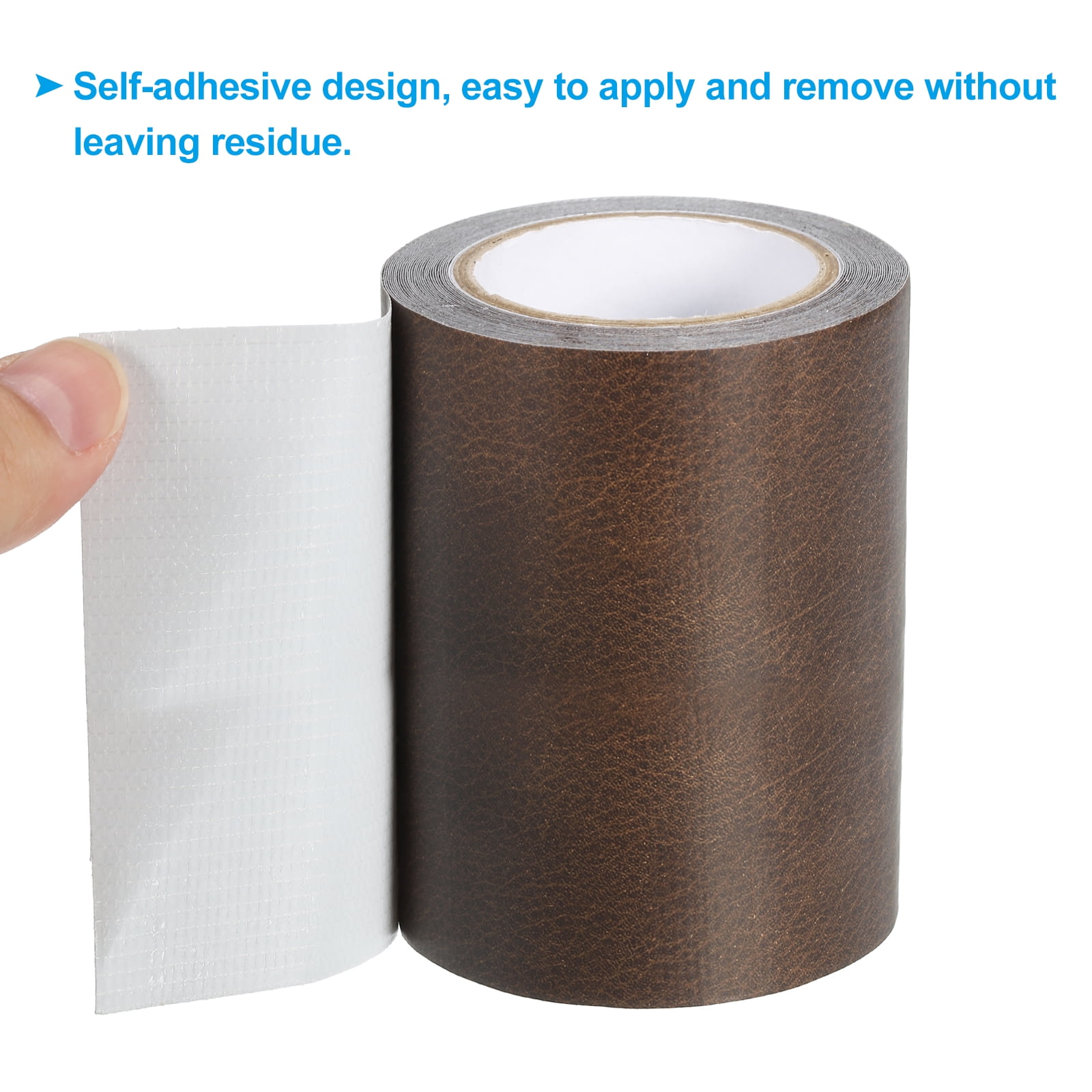 Unique Bargains Leather Repair Tape Self Adhesive Realistic Leather Patch Brown