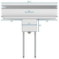 thumbnail image 4 of Koolmore 12x16x10 NSF Stainless Steel Kitchen Prep/Utility Sink in Silver, 4 of 6
