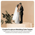 thumbnail image 2 of APLVFFZH Bride Groom Figurine Couple Sculpture Wedding Cake Topper for Bridal Showers Black Suit, 2 of 12