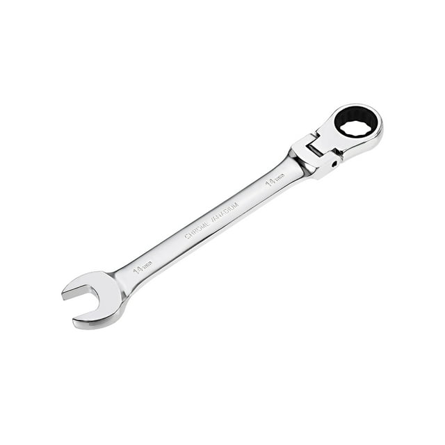 Llave de combinación de cabeza flexible de 14 mm Uxcell con 72 dientes y extremo de caja, acero CR-V