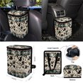 thumbnail image 4 of Jeiento Aztec Ethnic Car Seat Covers Set of 15 Cow Print Steering Wheel Cover Seatbelt Cushion Pad Trash Bin Mount Sunglass Holder Rearview Mirror Cover Cup Holder Key Chain Car Interior Accessories, 4 of 7