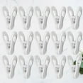thumbnail image 2 of 25 Pcs Plastic Windproof Clothespins for Clothes Drying, Non-Slip Laundry Clips for Towels, Blankets, Clothesline, Multi-Purpose White Hangers, 2 of 6