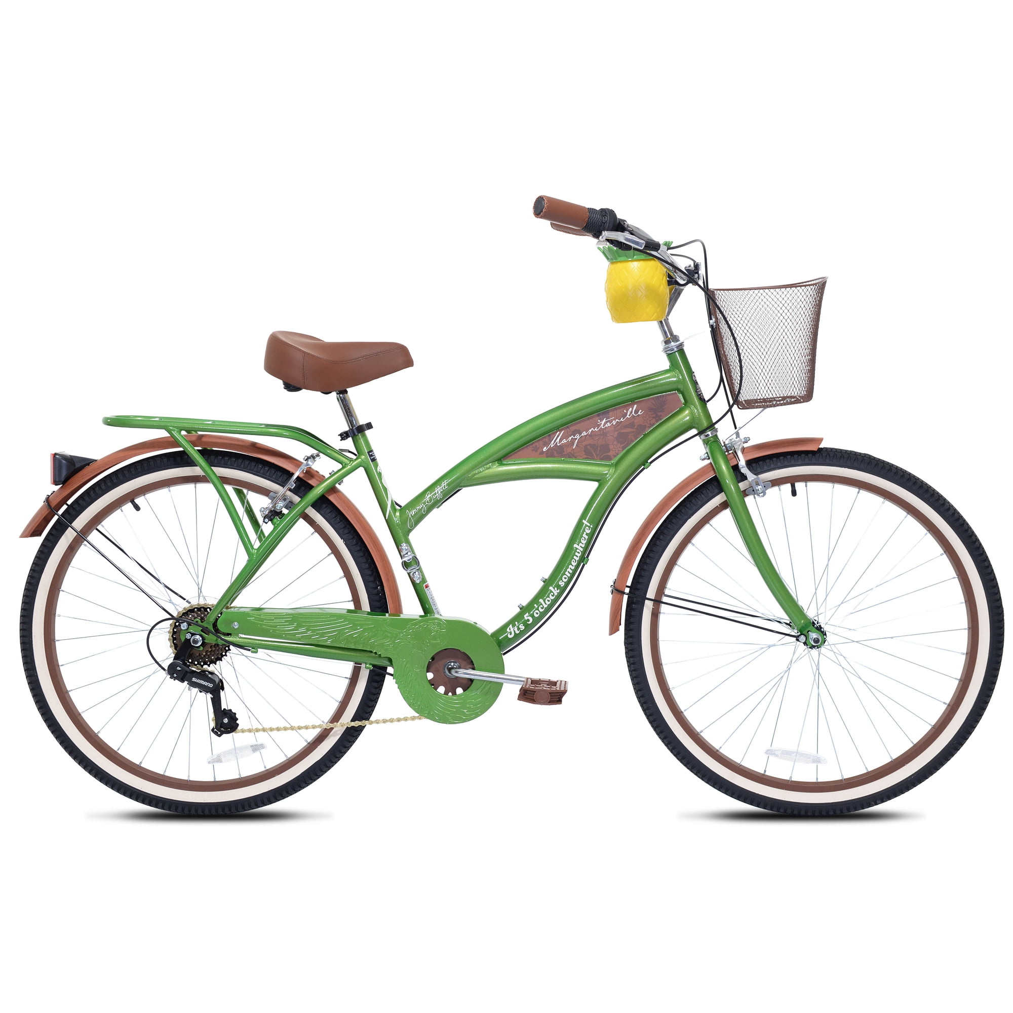 26 Inch Margaritaville Green 7 Speed Adult Cruiser Bicycle