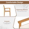 thumbnail image 2 of Gymax Set Of 6 Outdoor Acacia Wood Dining Set Rectangle Dining Table w/ 4 Chairs & Bench, 2 of 7