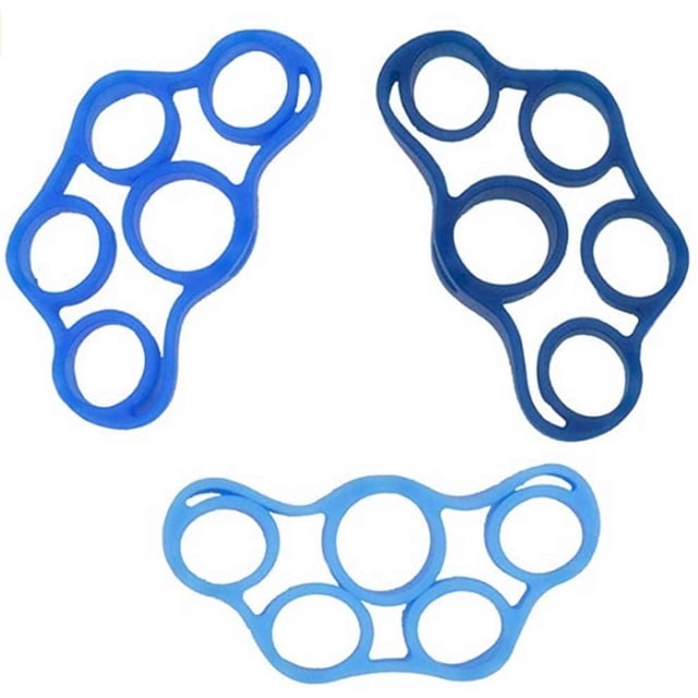 Equipo de entrenamiento Finger Stretching Exerciser Finger Grip Finger Stretcher Hand Resistance Belt Intensive Trainer Grip Set Arthritis Carpal Tunnel Sports Guitar and Rock Climbing 3 PCS Ormromra CZYD-ST212