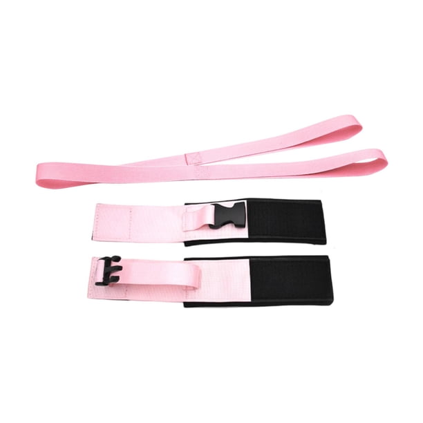 Correas de tobillo para acrobacias, correas elásticas para entrenamiento de movimiento de atletas para gimnasia Rosa