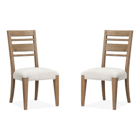 Magnussen Home Plum Creek Sierra Brown Upholstered Side Chair Two Pack