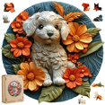 thumbnail image 1 of Puzle de madera Qiuenisray con efecto de visión 3D, diseño de perro blanco, 200 unidades, 1 of 7