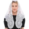 thumbnail image 1 of Triangular Mantilla Lace Head Covering Mass Catholic Church Veils, 1 of 7