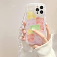 thumbnail image 2 of for iPhone 13 Pro Max Case with Charm Chain Bear Cute Phone Case,Matte TPU Protective Phone Case with Flower Pearl Wrist Bracelet Shockproof for iPhone 13 Pro Max Case 6.7'', 2 of 12
