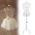 thumbnail image 6 of yotijay Female Mannequin Adjustable Height Iron with Tripod Base Torso Half Body Manikin White, 6 of 9