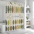 thumbnail image 6 of Japanese Harmony Shower Curtain, Waterproof Shower Curtains for Bathroom, Green Leaves Botanical Pastoral Washable Fabric Bathtub Curtain Set Bath Decor with 12 Hooks Extra Long 72"x96", 6 of 8