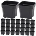 thumbnail image 4 of WHAMVOX 30Pcs Simple Design Plastic Deep Nursery Pots for Balcony and Patio 2.55X2.55X2.55In, 4 of 8