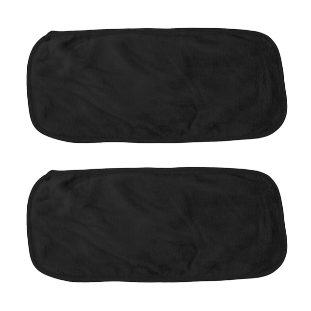 2uds Maquillaje Extracción Limpieza Paño, Lavable, Negro, 16''x8''
