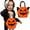 F, variant on Taicans Classic Halloween Candy Bag for Kids - Felt Trick or Treat Tote with Handle,Multicolor Party Favor Pouch for Boys Girls,Pumpkin Ghost Design Costume Accessory (9.84x9.84in)