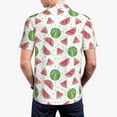 thumbnail image 5 of Rocae Hand Drawn Watermelon for Men's Short Sleeve Polo Shirt, Quick Drying Performance Moisture Wicking Sports Men's Golf Shirt, 5 of 9