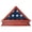 Red, variant on Super Tough US-Made Military Flag Display Case & Pedestal for 3' x 5' Flag | Memorial Flag Display Case for Veterans | Flag Display Case for Burial Flag | Wall or Shelf Mount | Walnut Finish
