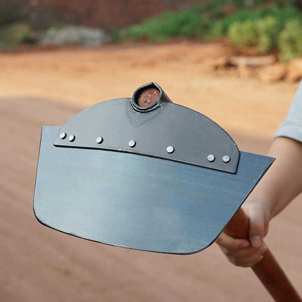 Garden Hoe, Manual Soil Tiller and Cultivator, Steel Hoe Garden Tool Anti-Rust with Non-Slip Wooden Handle Edger Weeder Shovel for Backyard Farm Planting Weeding