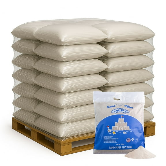 Sandpiper Play Sand for Kids, 25 Lbs Silica Sand for Sandbox, Crafts & Sensory, 96 Pack