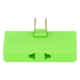 thumbnail image 2 of Adaptador de enchufe de 5 piezas, convertidor de corriente de viaje estándar de EE. UU. de 1 a 3, rotación de 180°, 110-250 V, verde, 2 of 12