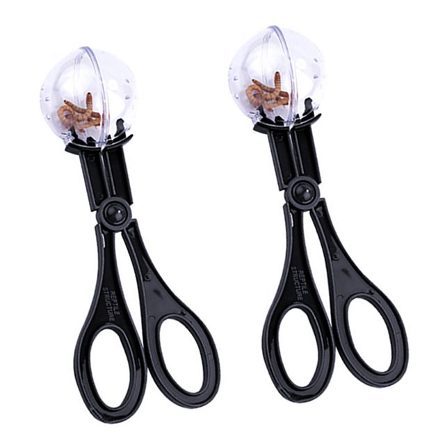 2PCS Pooper Scooper Creative Pickup Tongs Portable Pet Waste Scooper for Reptile