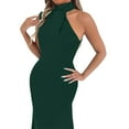 thumbnail image 2 of Vestido sin mangas con cuello alto y hombros descubiertos para mujer - Elegante conjunto informal para fiesta - Prenda versátil para primavera y otoño - Tallas XS-XL, 2 of 8