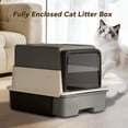thumbnail image 2 of Rated Cat Litter Box Pull Out Drawer No Scoop Needed Fits Modern Home Decor, 2 of 6
