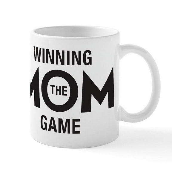 CafePress - Winning The Mom Game Mug - 11 oz Ceramic Mug - Novelty Coffee Tea Cup