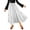 BB-01-White, variant on QATAINLAV Business Skirts for Women Casual Elastic High Waisted Pleated Midi Skirts Solid Color Satin Flowy Swing Long Skirts Green M