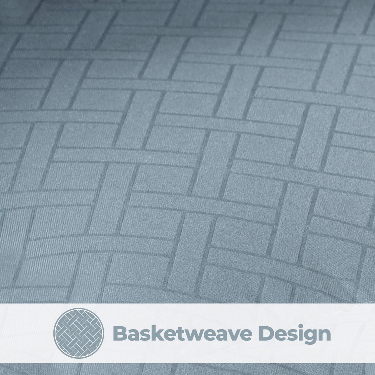 Superior Basketweave Plush Down Alternative Comforter, King, Smoke Blue