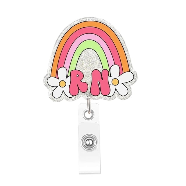 Pince Rétractable pour Badge 4,6 cm x 4 cm x 2 cm Plastique Multicolore Support Automatique à Ressort pour Badge Nominatif