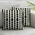 thumbnail image 3 of COMIO  Throw Pillow Covers Pattern Black and White Geometric Dots Lines of Borders Decor Pillow Cases Home Decorative Square Pillowcases, 3 of 5