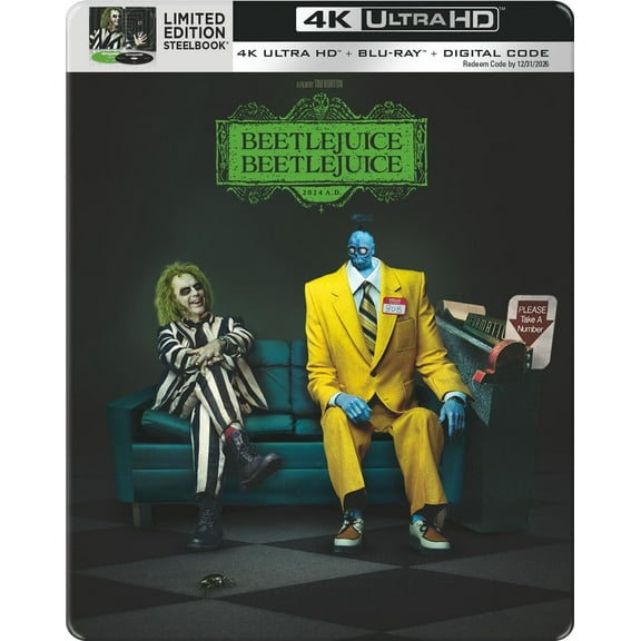 Beetlejuice Beetlejuice (Steelbook) (4K Ultra HD   Blu-ray   Digital Copy), Comedy, Warner Bros.