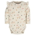 thumbnail image 2 of Gerber Baby Girl Long Sleeve Onesies Bodysuits, 2-Pack, Newborn - 12M, 2 of 8