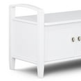 thumbnail image 7 of Simpli Home Warm Shaker SOLID WOOD 44 inch Wide Transitional Entryway Storage Bench in White, 7 of 7