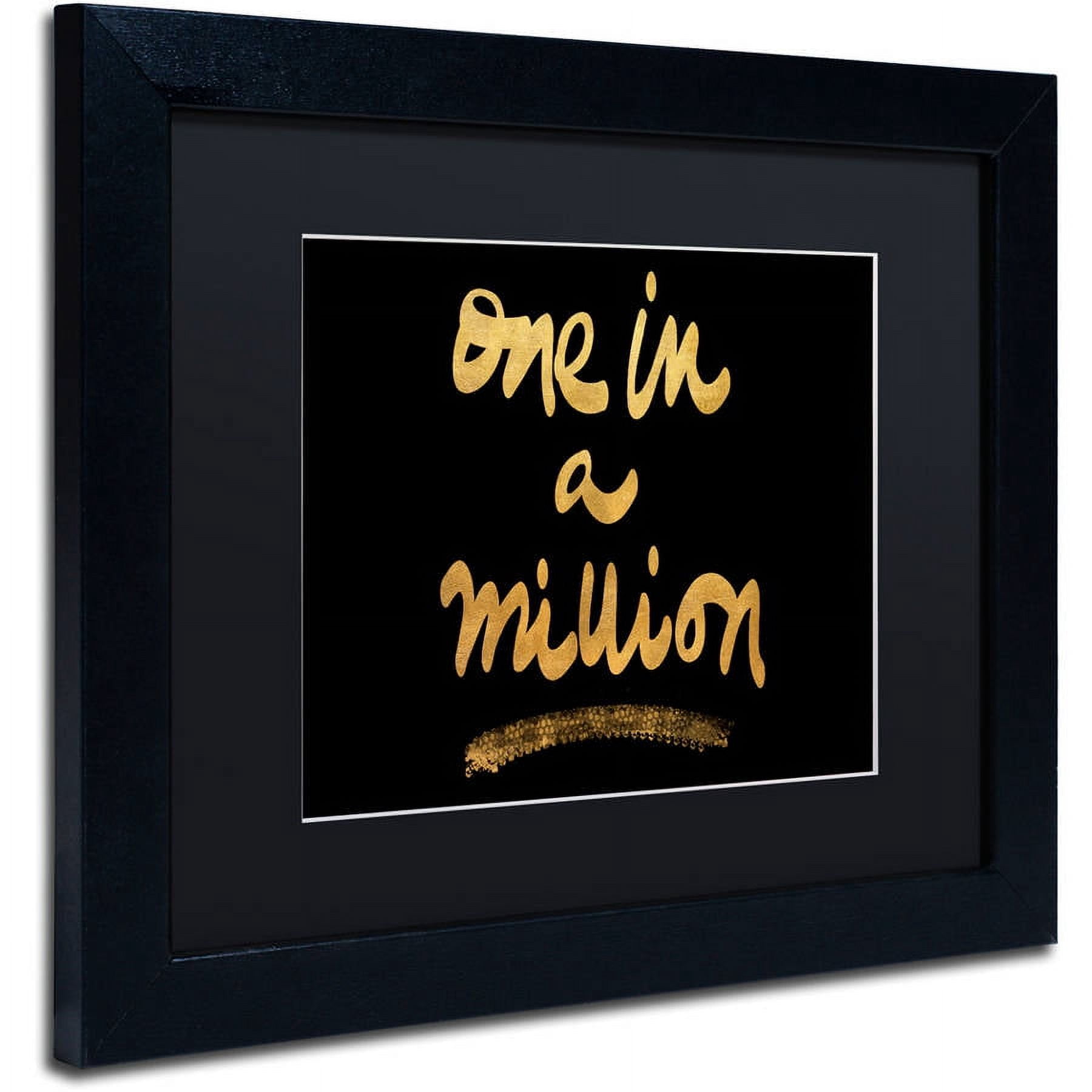 Trademark Fine Art "Million On Black" Canvas Art by Lisa Powell Braun, Black Matte, Black Frame
