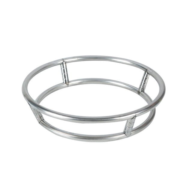 Naiovety Anillo Wok de acero inoxidable, soporte de doble capa para Woks, estante de aislamiento térmico, soportes para ollas, utensilios de Cocina y Comedor como se muestra 3